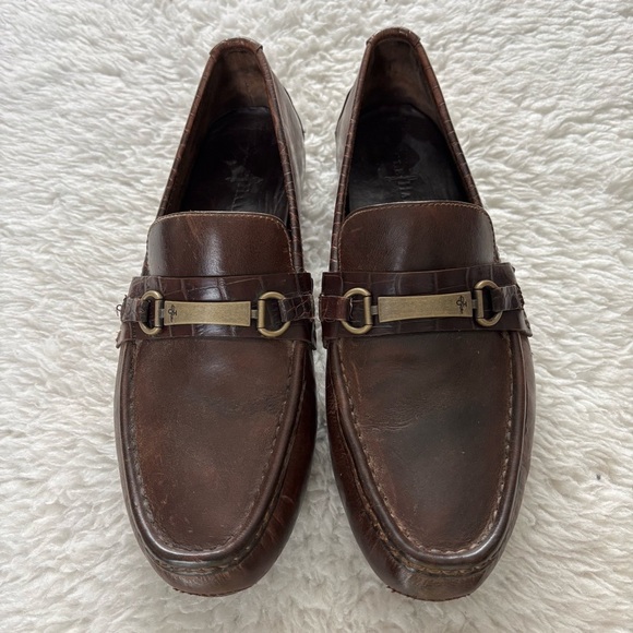 Cole Haan Dark Brown Leather Driving/Loafers with Metal Detail size 11 M main image 12